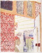 Edouard Vuillard Interior with pink wallpaper III painting